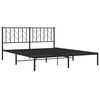 vidaXL Bettgestell mit Kopfteil Metall Schwarz 160x200 cm