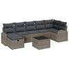 vidaXL Sofa Set 8 stk. Grau Poly-Rattan