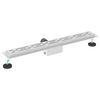 vidaXL Duschabfluss mit Liniendesign Silber 70 cm Edelstahl 304