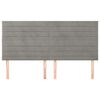 vidaXL Kopfteil Hellgrau 160 x 5 x 118/128 cm Samt