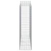 vidaXL Gabionen mit Hochbogen 2 Stk. 200x50x180/200cm Verzinktes Eisen
