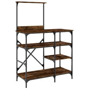 vidaXL B&auml;ckerregal R&auml;uchereiche 90x40x132 cm Holzwerkstoff und Metall