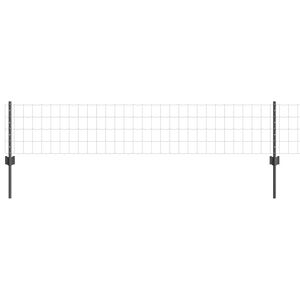 vidaXL Euro-Zaun mit Pfosten 10 x 0,4 m PVC-beschichteter Stahl Grau