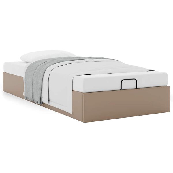 vidaXL Ottoman-Bett ohne Matratze Cappuccino-Braun 90x200cm Kunstleder