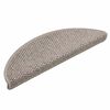 vidaXL Treppenmatten Selbstklebend Sisal-Look 15 Stk. 56x17x3 Silbern
