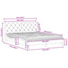 vidaXL Bett mit Matratze Hellgrau 160x200 cm Samt