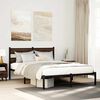vidaXL Bettgestell ohne Matratze mit Kopfteil Braun Eiche 140x200 cm