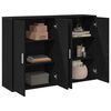 vidaXL Sideboard 2 pcs Schwarz Eichen-Optik 60 x 31 x 84 cm