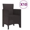vidaXL Garten Essgruppe 11 pcs Braun Polypropylen