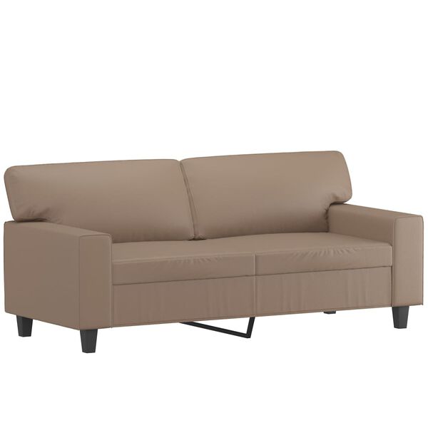 vidaXL 2-Sitzer-Sofa Cappuccino-Braun 140 cm Kunstleder