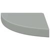 vidaXL Eck-Schweberegal Grau 25x25x3,8 cm MDF