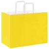 vidaXL Papiertragetaschen 250 Stk. mit Henkeln Gelb 32x17x25 cm