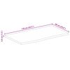 vidaXL Tischplatte mit Baumkante 110x60x3,8 cm Massivholz Mango