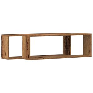 vidaXL Wandregale 2 stk. Altholz 80 x 15 x 26 cm Holzwerkstoff