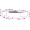 vidaXL Bettgestell mit LED R&auml;uchereiche 135x190cm Holzwerkstoff