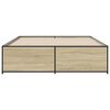 vidaXL Bettgestell Sonoma-Eiche 160x200 cm Holzwerkstoff und Metall