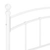 vidaXL Bettgestell Weiß Metall 140x200 cm