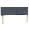 vidaXL Boxspringbett mit Matratze & LED Dunkelgrau 160x210 cm Samt