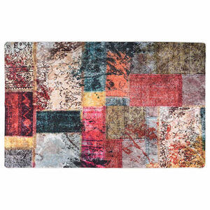vidaXL Teppich Waschbar Patchwork Mehrfarbig 160x230 cm