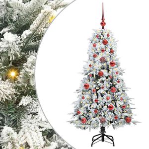 vidaXL K&uuml;nstlicher klappbarer Weihnachtsbaum Wei&szlig; 120 cm PE und PVC