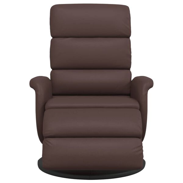 vidaXL Relaxsessel mit Fu&szlig;teil Braun Kunstleder
