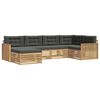 vidaXL Outdoor-Sofagarnitur 6 pcs Wei&szlig; und Anthrazit