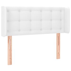 vidaXL Kopfteil mit Ohren Wei&szlig; 83x16x78/88 cm Kunstleder