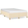 vidaXL Bettgestell ohne Matratze Creme 120x190 cm Stoff