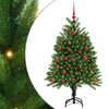 vidaXL Weihnachtsbaum mit 150 LEDs mit Ständer Grün 120 cm PE
