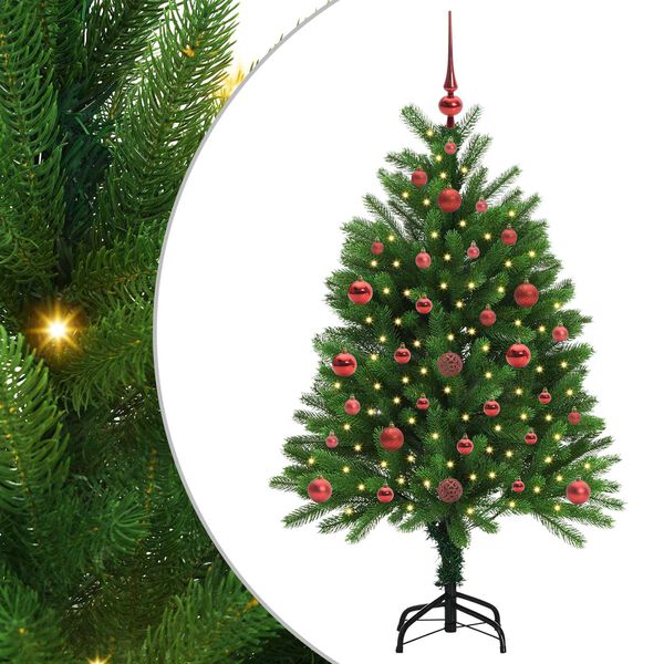 vidaXL Weihnachtsbaum mit 150 LEDs mit Ständer Grün 120 cm PE