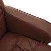 vidaXL Massage-Liegesessel mit Fu&szlig;hocker Braun Kunstleder