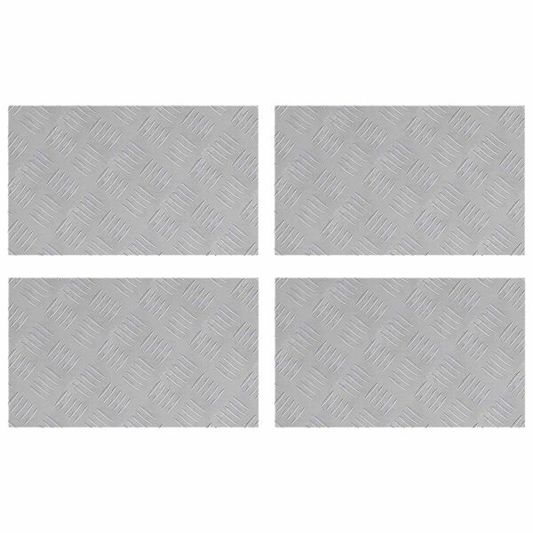 vidaXL Treppe Tritt Rechtwinklig 4 pcs Silber 50 x 30 cm Aluminium