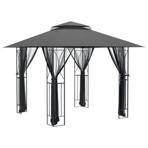 vidaXL Pavillon mit Seitenw&auml;nden Anthrazit 300x300x270 cm Stahl