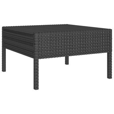 vidaXL 6-tlg. Garten-Lounge-Set mit Auflagen Poly Rattan Schwarz