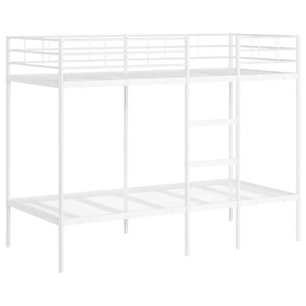 vidaXL Etagenbett ohne Matratze Wei&szlig; 90x200 cm Stahl