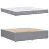 vidaXL Bettrahmen mit Matratze Hellgrau 200 x 200 cm Stoff