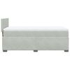 vidaXL Boxspringbett mit Matratze Hellgrau 90x190 cm Samt