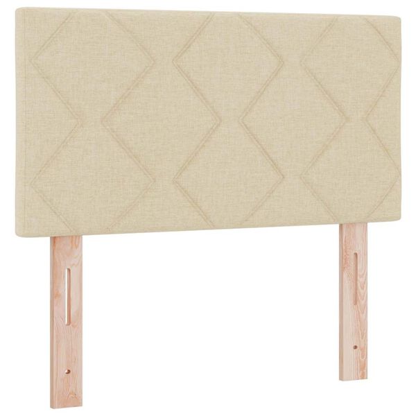 vidaXL Kopfteil mit Kopfteil Creme 80 cm Kunstleder