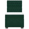 vidaXL Boxspringbett mit Matratze Dunkelgr&uuml;n 90x200 cm Samt