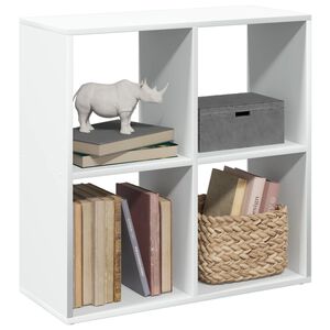 vidaXL Raumteiler B&uuml;cherregal Wei&szlig; 69,5 x 29 x 69,5 cm Holzwerkstoff