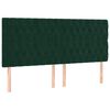 vidaXL Boxspringbett mit Matratze Dunkelgr&uuml;n 180x200 cm Samt