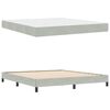 vidaXL Boxspringbett mit Matratze Hellgrau 180 x 200 cm Stoff