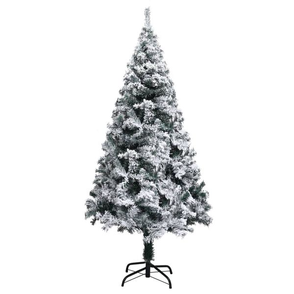 vidaXL Künstlicher Weihnachtsbaum mit Schnee Grün 150 cm PVC