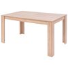 vidaXL Esszimmertisch und St&uuml;hle 5-tlg. Kunstleder Eiche Cremewei&szlig;