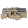 vidaXL Gartensofa-set mit Kissen 8 pcs Beige Poly-Rattan