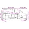 vidaXL Outdoor-Sofagarnitur mit Kissen 4 pcs Natur und Creme