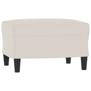 vidaXL Fu&szlig;hocker Creme 60x50x41 cm Samt