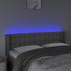 vidaXL LED Kopfteil Grau 147x16x78/88 cm Kunstleder