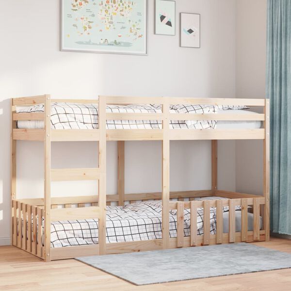 vidaXL Etagenbett 80x200 cm Massivholz Kiefer