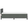 vidaXL Boxspringbett mit Matratze Dunkelgrau 90 x 200 cm Stoff